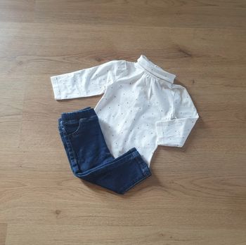 🩷 Ensemble 6 tee-shirt ML jean 6 mois Kiabi/Obaïbi #emyfleury_6moisfille