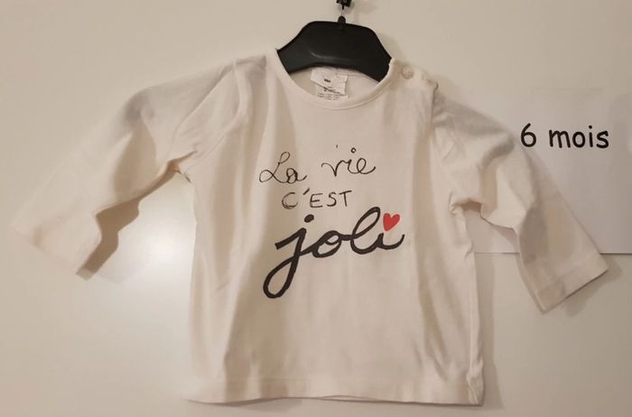 T-shirt ml la vie c est joli 6 mois