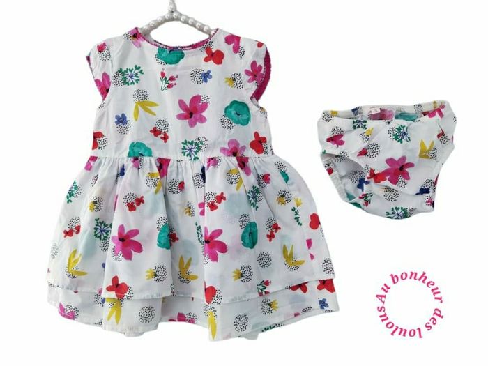 6 mois robe et bloomer été catimini
