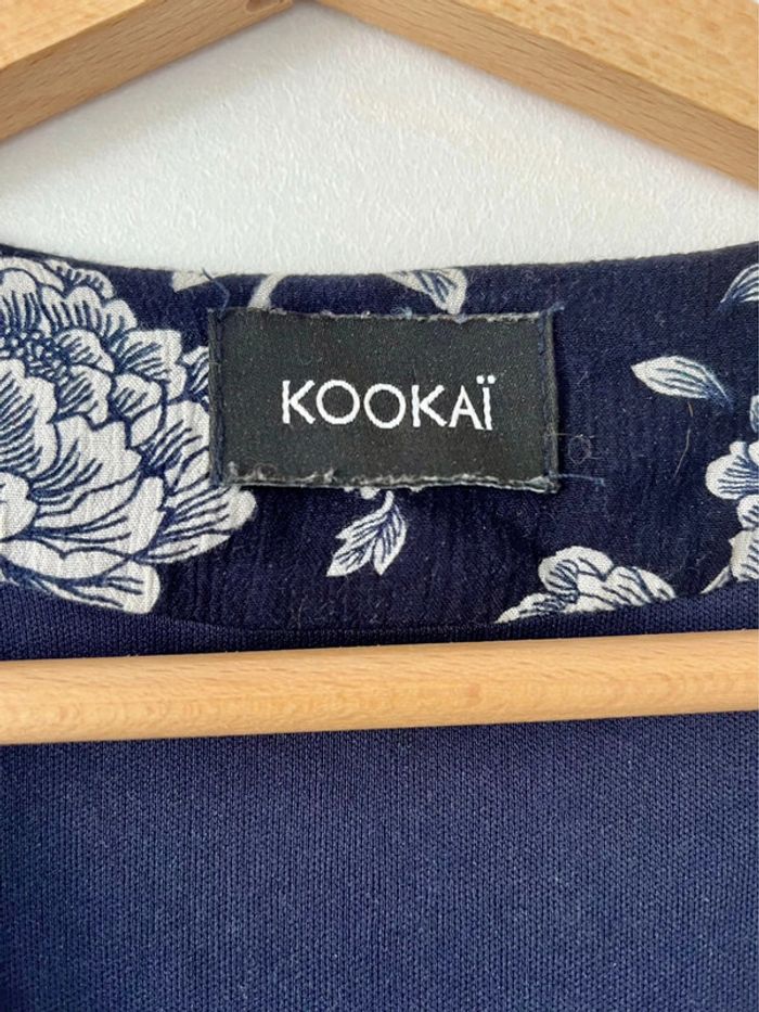 Robe Kookai bleue à motifs blancs 40 - photo numéro 2