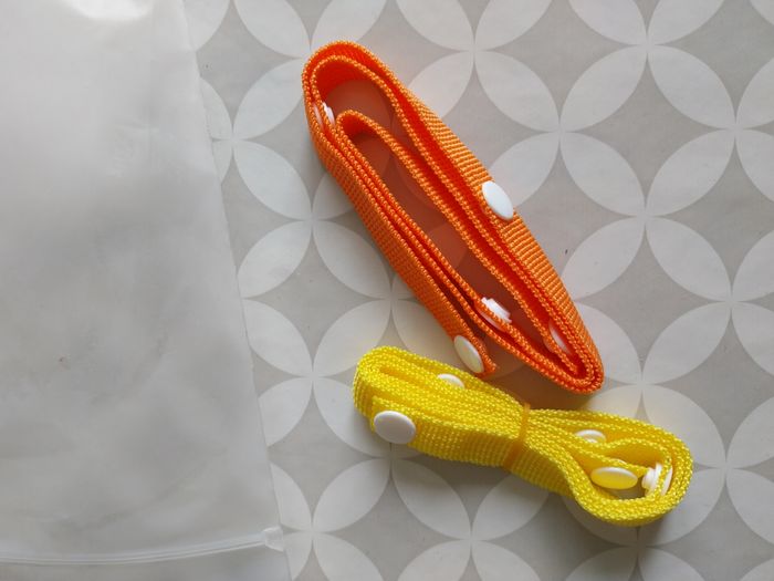 Lot de 2 sangles anti-chute pour tétines ou jouets bébé – neuves.
