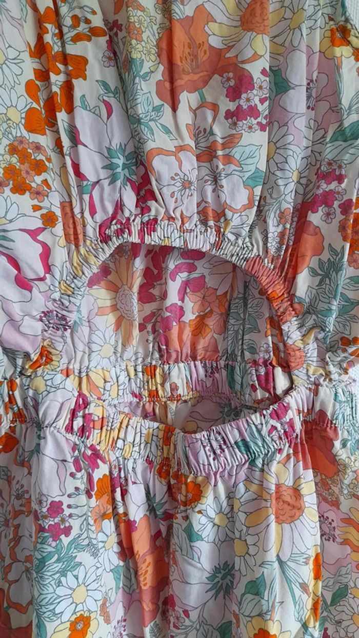 Robe fleurie à bretelles fines H&M 9/10 ans - photo numéro 4