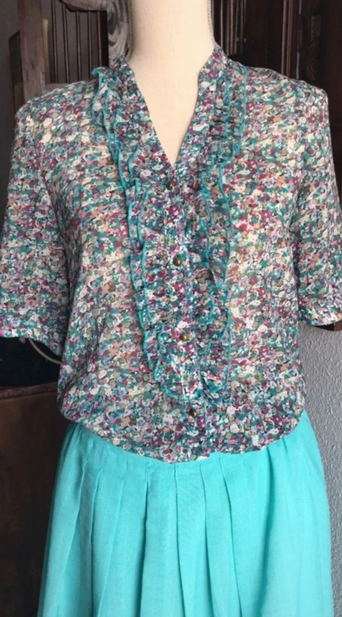 Blouse fleurie S - photo numéro 2