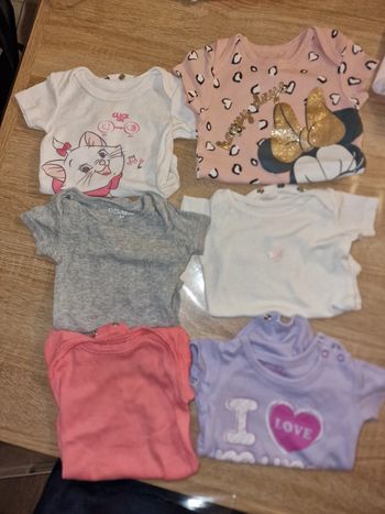 Lot de 6 body manches courtes 3 mois