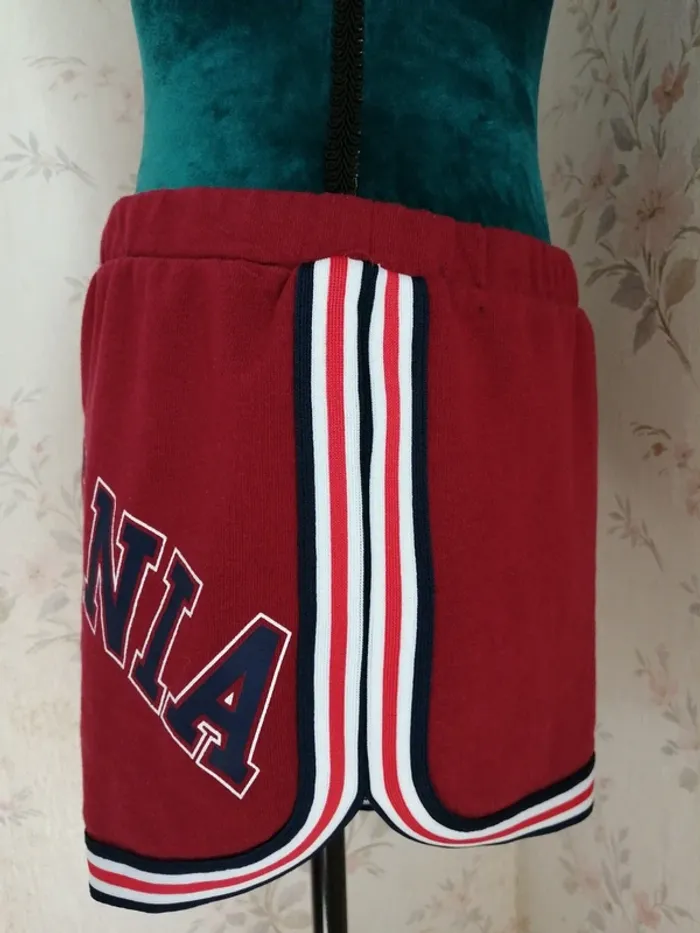 Short bordeaux message california à l'arrière et ruban tricolor / undiz / (M) - photo numéro 5