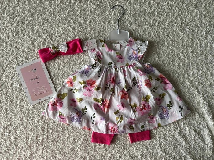 Ensemble été fille robe legging et bandeau