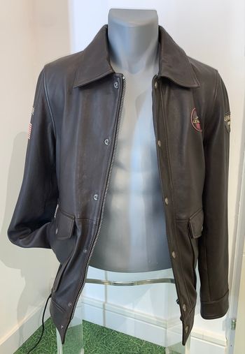 Veste cuir d’agneau Mainpol Steve Mc Queen