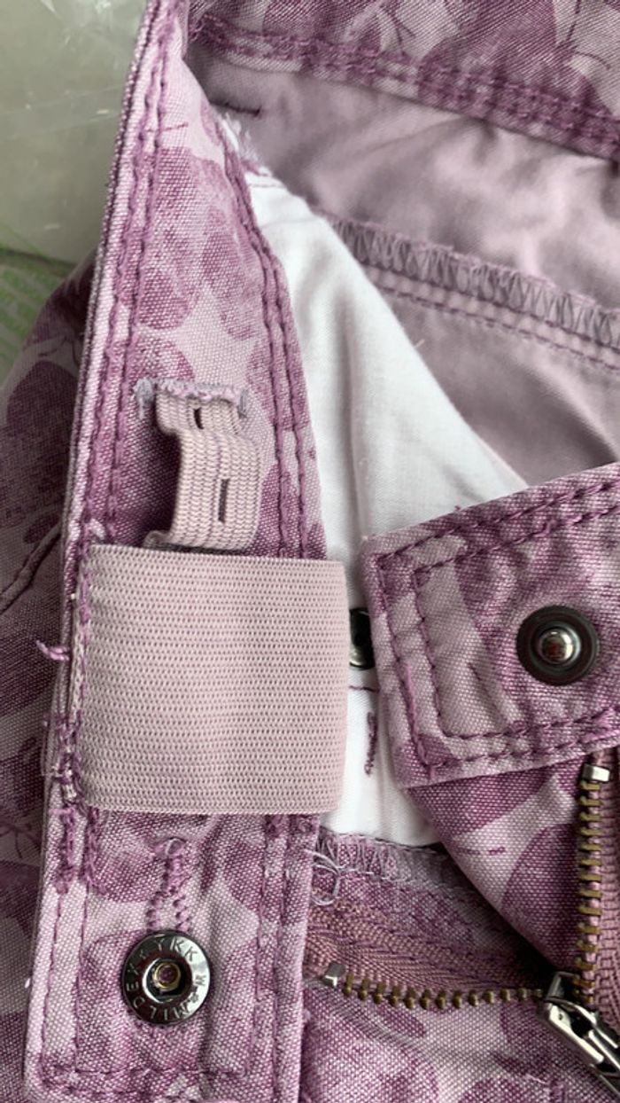Pantalon toile violet papillons 🦋 8 ans Vertbaudet - photo numéro 4