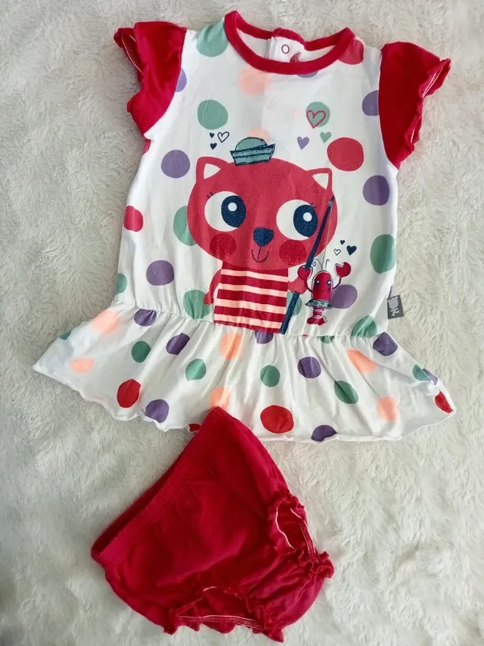 Ensemble robe bloomer bébé fille - Petit Béguin