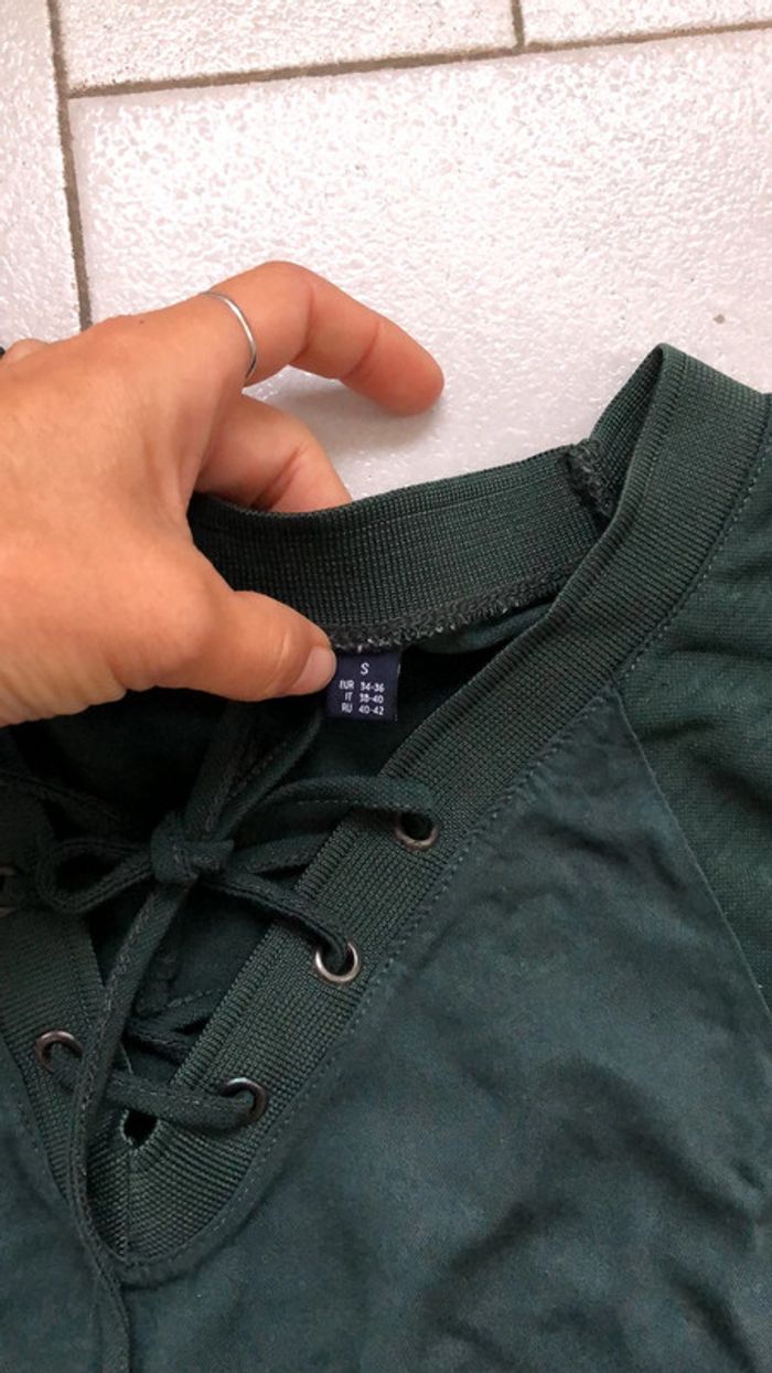 Top lacé manches trois quarts - photo numéro 4