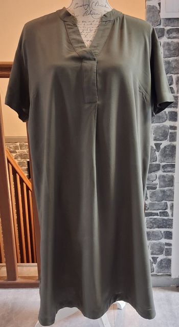Robe fluide oversize kaki