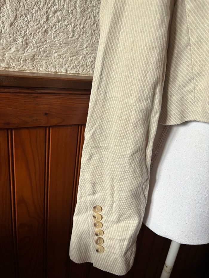 Blazer Cropped ZARA - Lin, Coton & Chanvre - Taille M / 38 - photo numéro 6