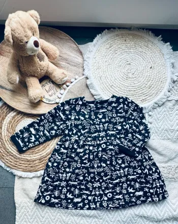 Robe bleue Petit Bateau 18M 80cm