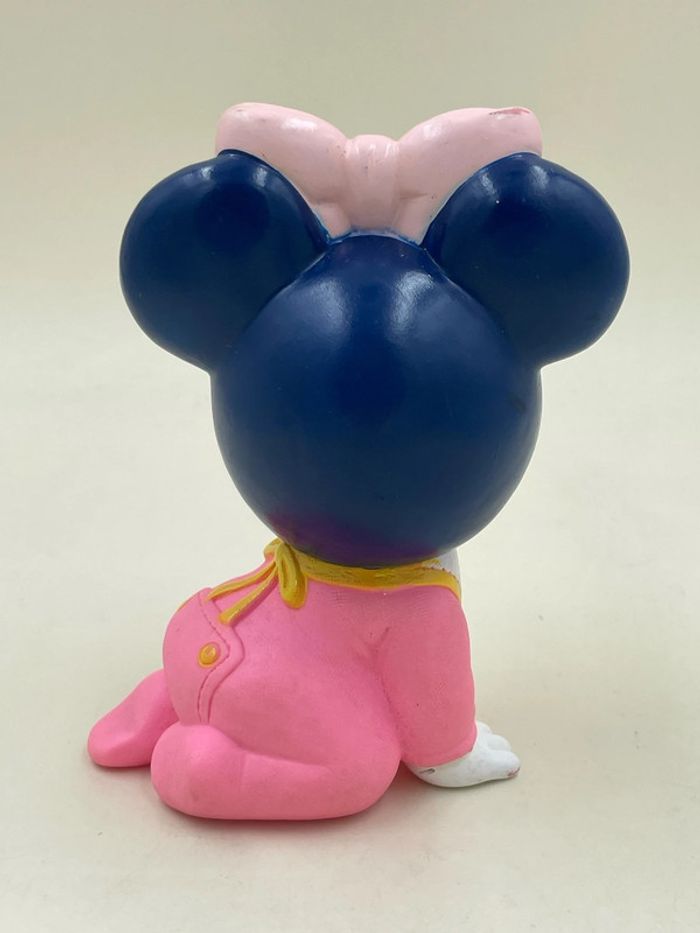 Figurine vintage Disney Minnie Arco en caoutchouc « pouet pouet » 1984 - photo numéro 3