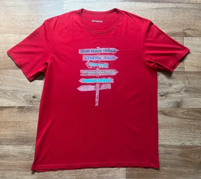 T shirt Athena - taille L - rouge - photo numéro 5