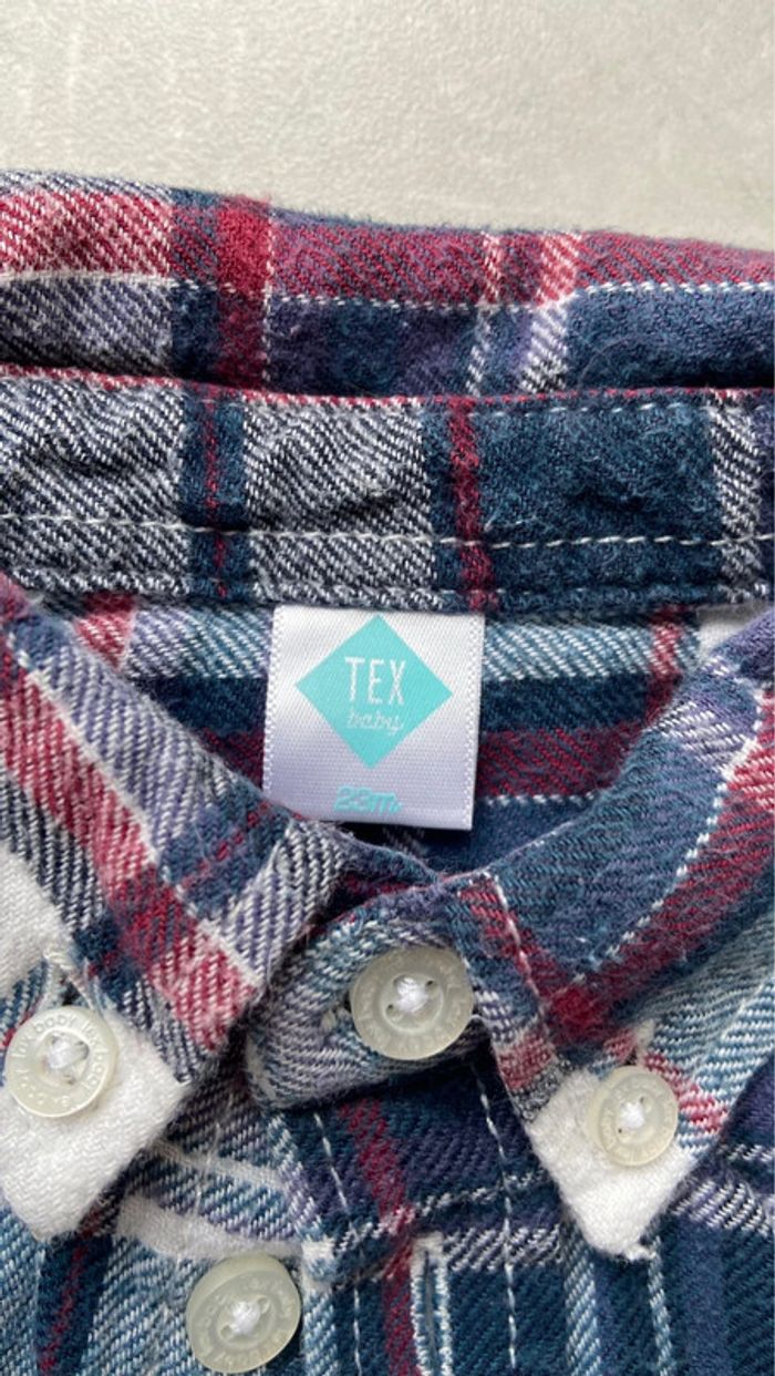 Chemise à carreaux bleue - photo numéro 2