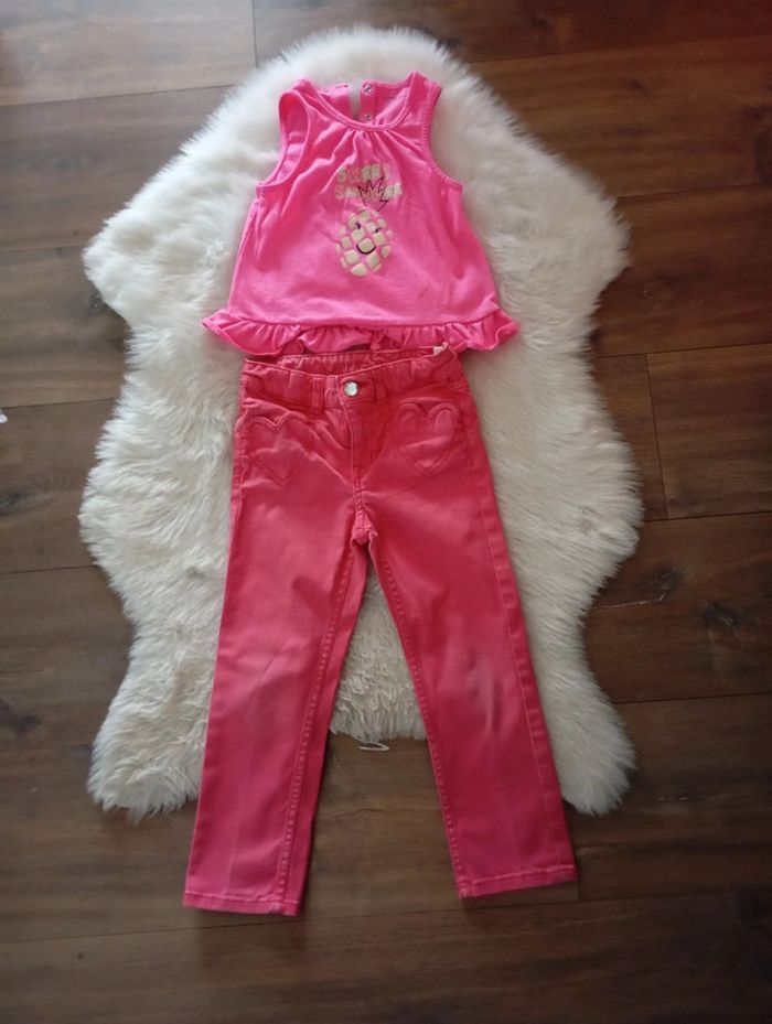 1€ lot fille 3 ans Vertbaudet + jean h&m