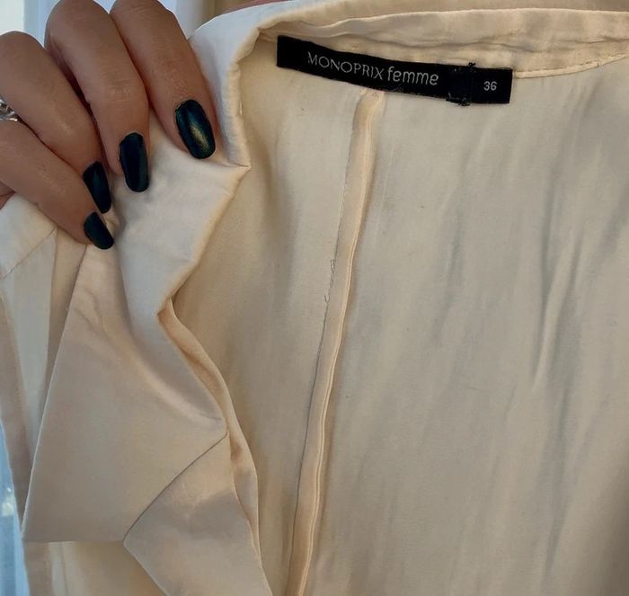 Blouse sans manches Monoprix beige rosé 36 parfait état - photo numéro 5