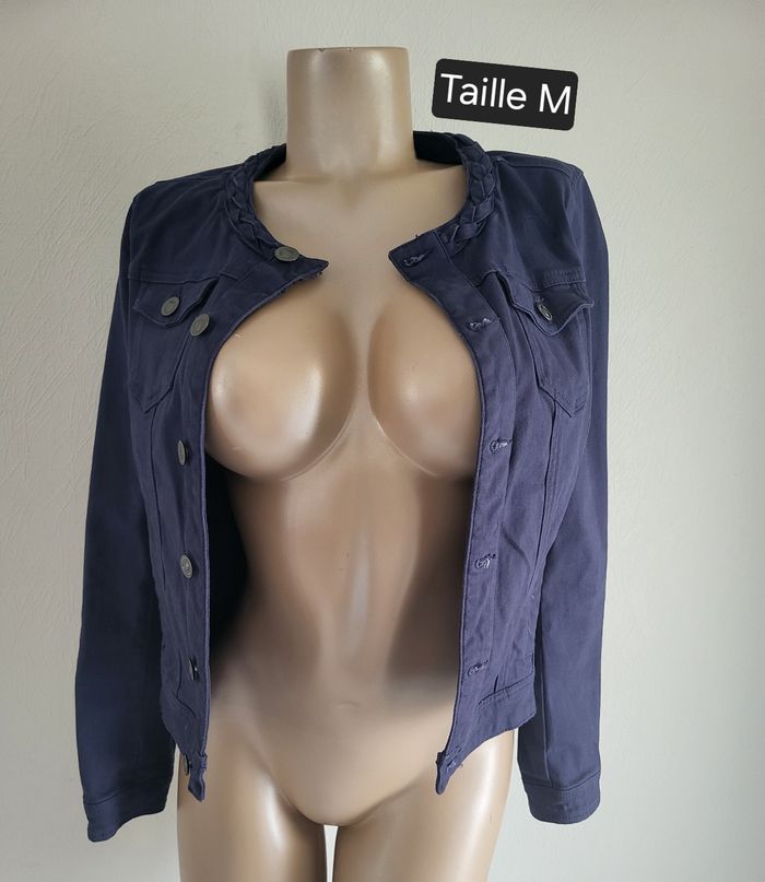 Veste en Jean bleu nuit taille 38