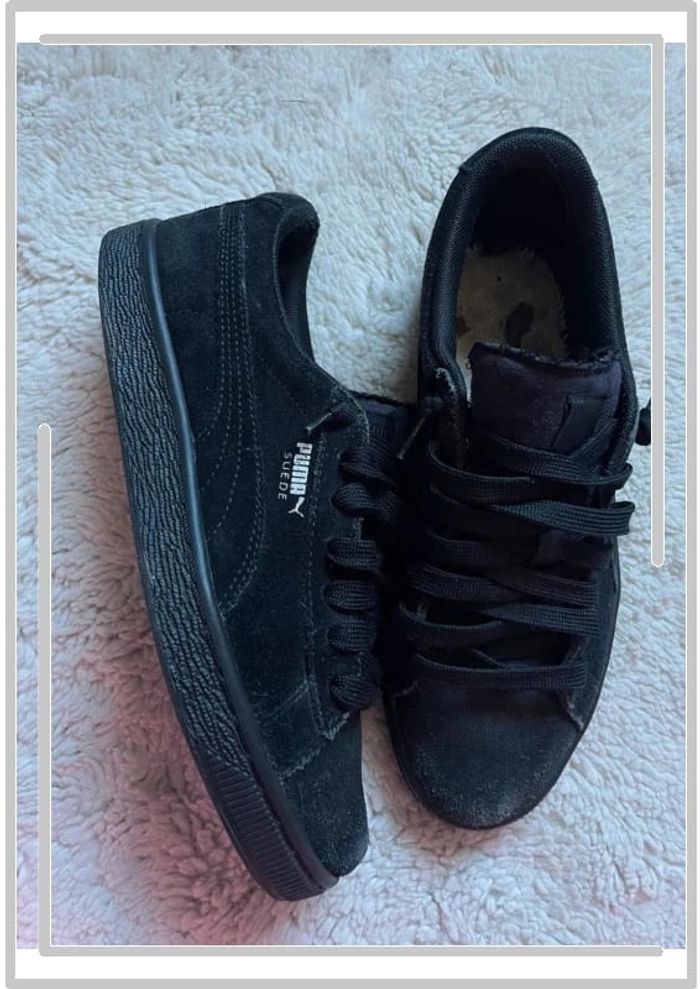Basket puma Suède noir taille 38,5 - photo numéro 2