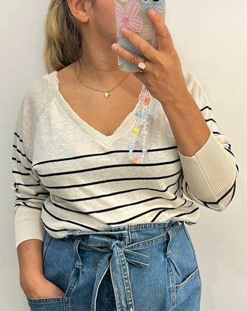 Pull Léger À Rayures ZARA  Taille M