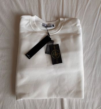 Pull stone island blanc taille M neuf 