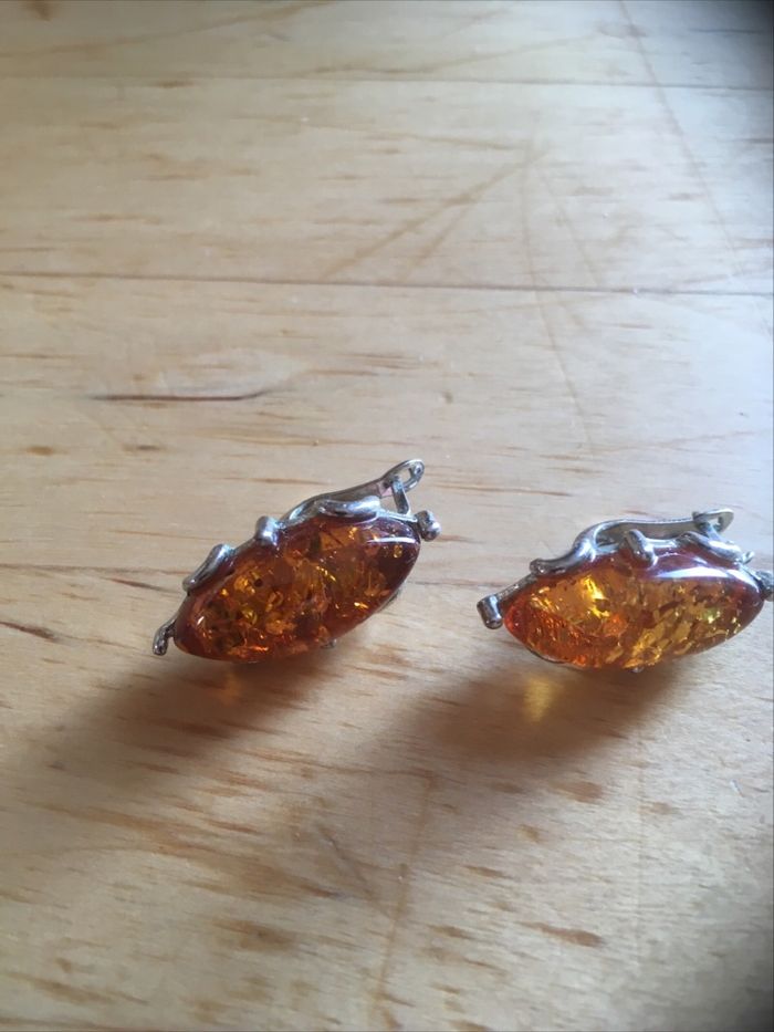 Boucles d’oreilles en ambres - photo numéro 2