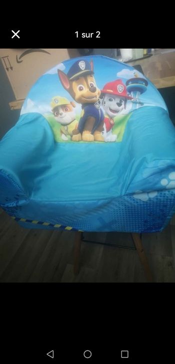 Fauteuil enfant pat patrouille en très bon état