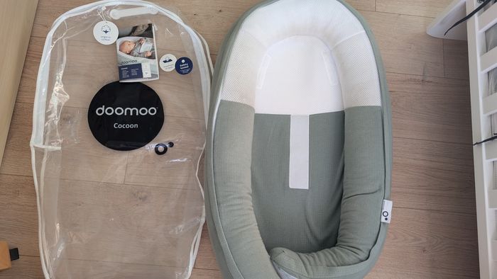 Cocoon nid pour bébé Tétra Jersey Green DOOMOO - photo numéro 2