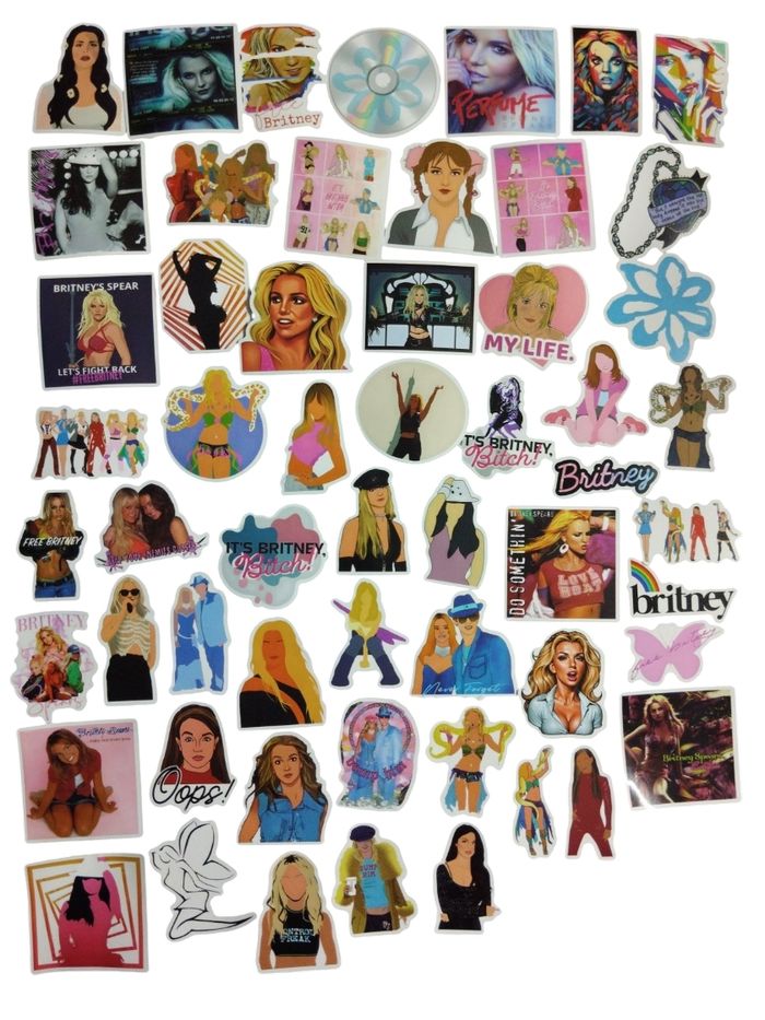 Set 55 stickers autocollants Britney Spears