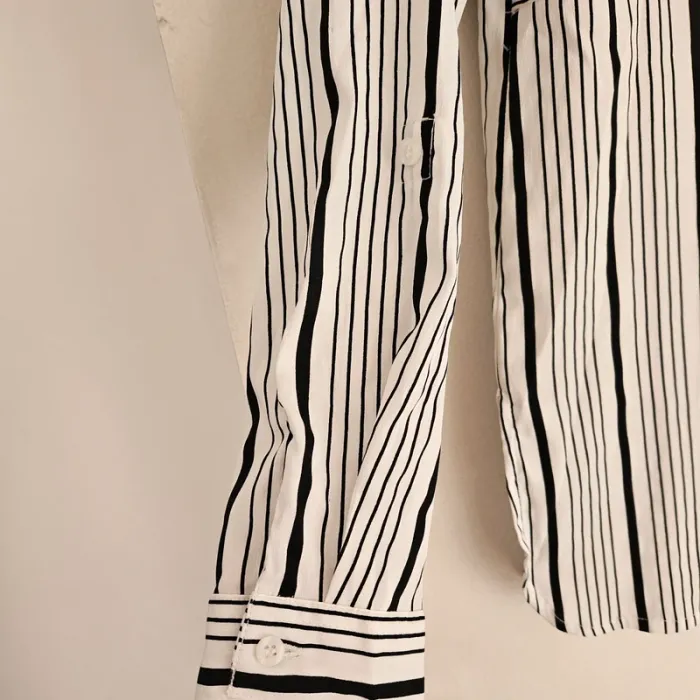 Chemise à rayures noire et blanche New Look - photo numéro 4