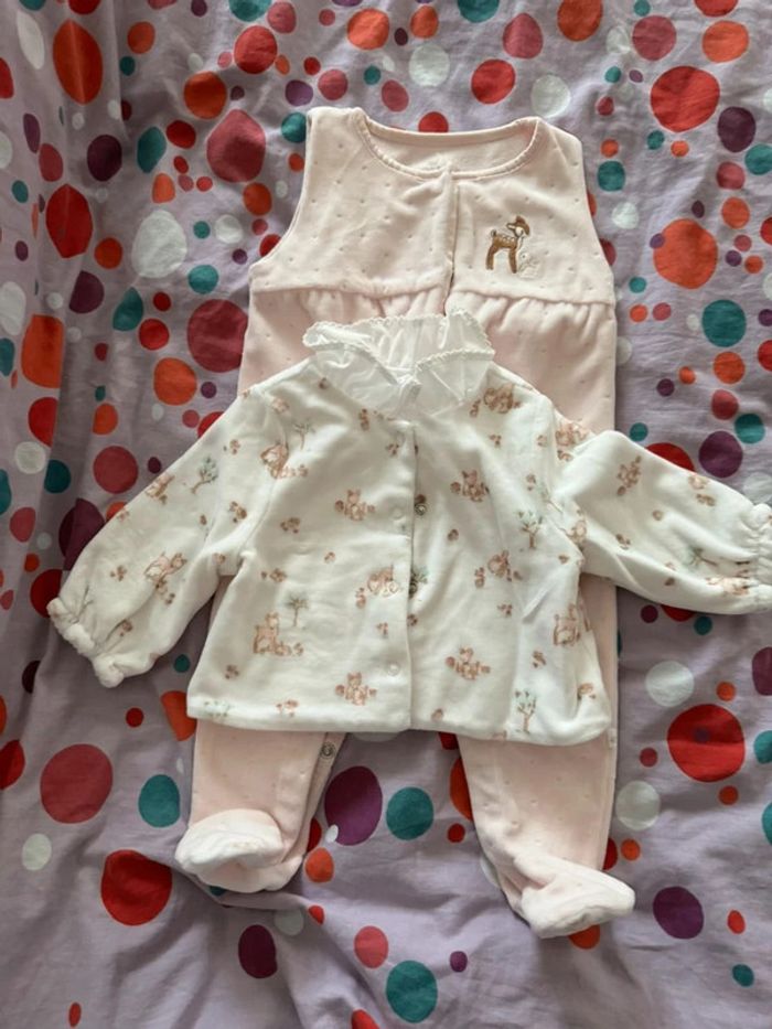 Grenouillère + veste fille