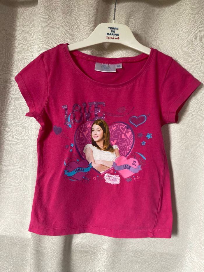 T-shirt Violetta Tomas Leon 8 ans Disney