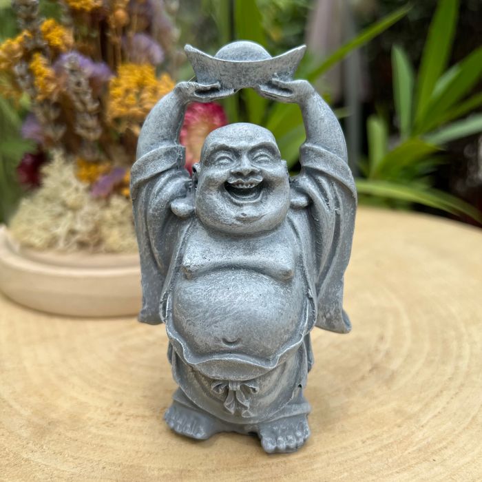 Bouddha rieur gris