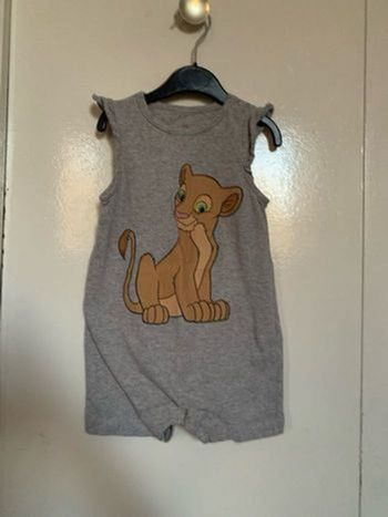 Combishort grise Disney 9/12 mois