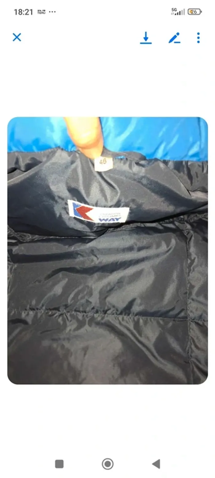Doudoune veste sans manche taille 46 marque kway vintage - photo numéro 4