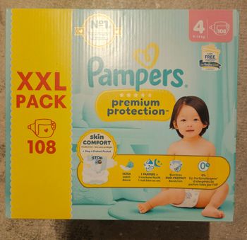 1 carton de couches pampers premium taille 4