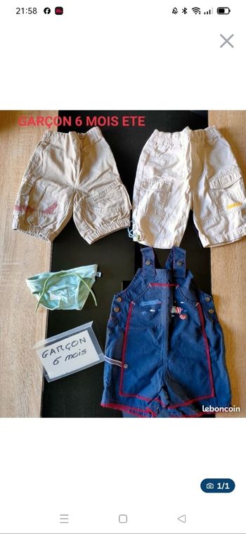 Lot garçon 6 mois été 4 pièces