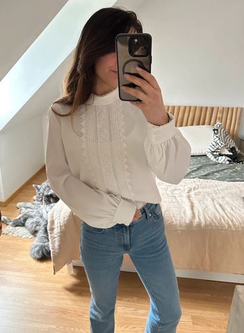 Blouse détail broderies Zara 🐚