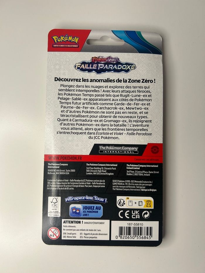 Booster Faille Paradoxe Pokémon sous blister - photo numéro 2