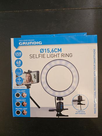 Anneau Lumineux LED pour Selfie et Vidéos - Neuf