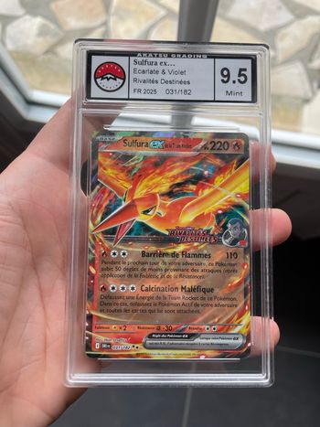 Pokémon carte gradée Sulfura stamp UPC Akatsu 9.5