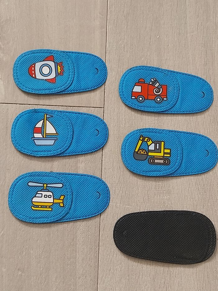 Lot de 6 caches œil pour lunette (œil gauche) en tissu réutilisables - photo numéro 2