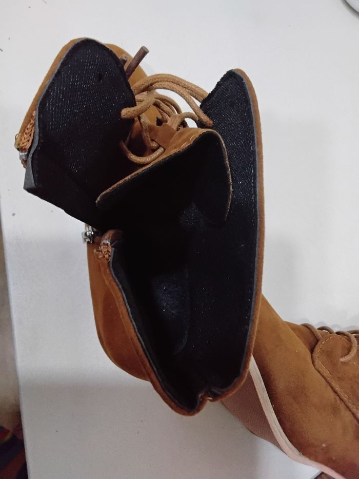 Bottines neuve suédine talon 6 cm - photo numéro 9