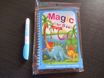 Livre coloriage dinosaures de dessin à l'eau magique + crayon (type aquadoodle) neuf