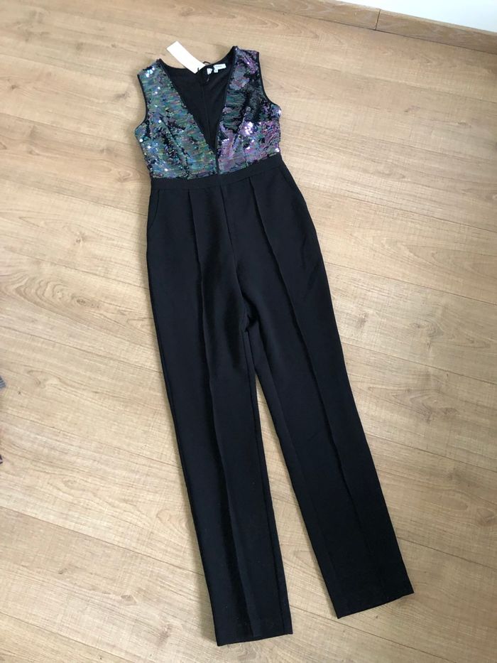 Combinaison noire neuve avec sequins Morgan taille 36 (valeur 95€) - photo numéro 7