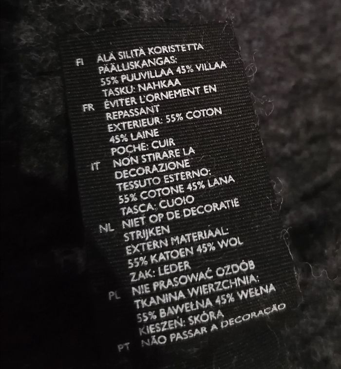 Robe pull laine et cuir gris foncé noir Taille S COS - photo numéro 12