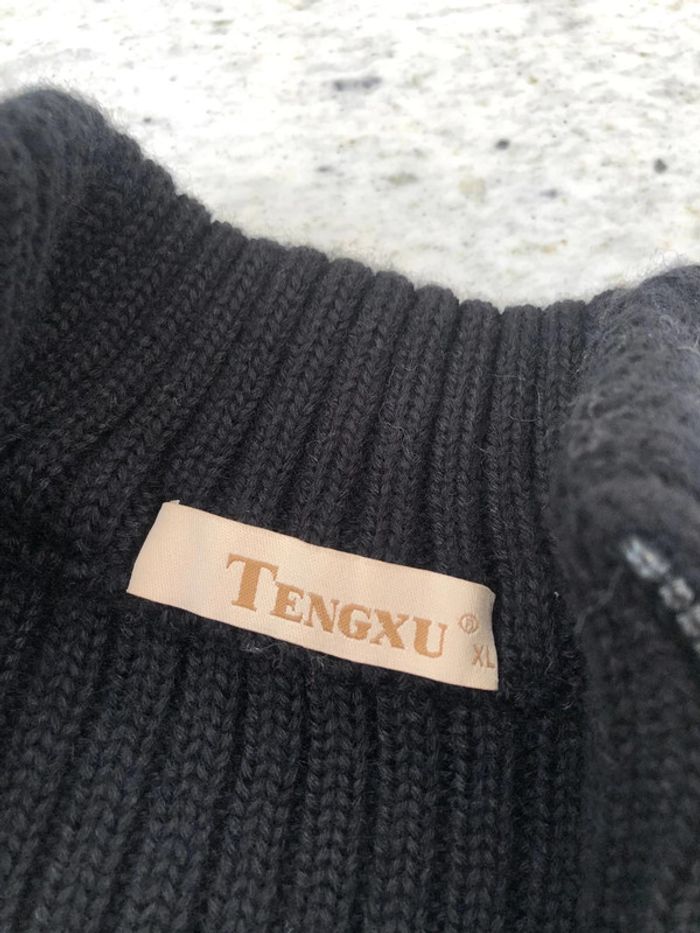 Veste gilet noir multimatieres Tengxu L/XL - photo numéro 6