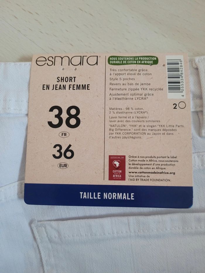 Short court blanc taille 38 neuf - photo numéro 4