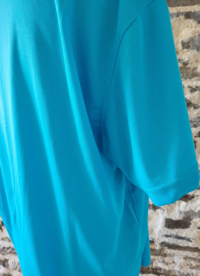 Polo manches courtes bleu turquoise L'Homme Moderne Taille M/L - photo numéro 8